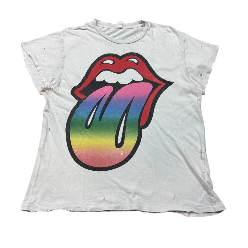 Madeworn The Rolling Stones Distressed Tongue T Shirt Men's Medium